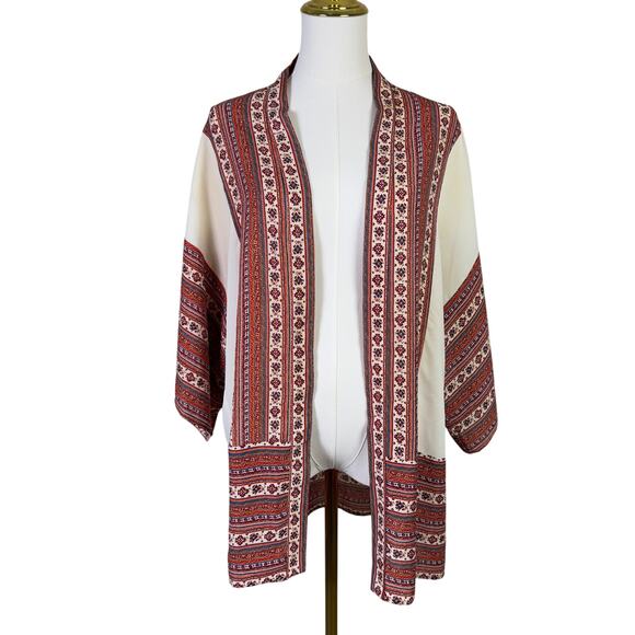 Daniel Rainn 3 4 Sleeve Boho Cardigan Top US Women's M - Picture 1 of 10